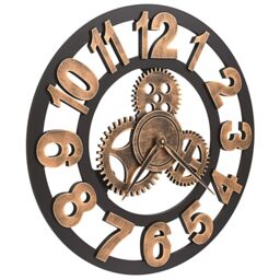Berkfield Home Wall Clock Metal 58 cm Golden & Black in Gold - thumbnail 3