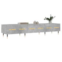 Berkfield Home TV Cabinet Concrete Grey 150x36x30 cm Engineered Wood - Size: 150 x 36 x 30 cm - thumbnail 3