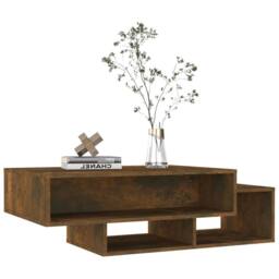 Berkfield Home Coffee Table Smoked Oak 105x55x32 cm Engineered Wood in Brown - Size: 105 x 55 x 32 cm - thumbnail 3