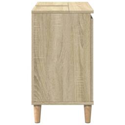 Berkfield Home Sink Cabinet Sonoma Oak 58x33x60 cm Engineered Wood in Light Oak - Size: 58 x 33 x 60 cm - thumbnail 5