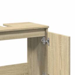 Berkfield Home Sink Cabinet Sonoma Oak 58x33x60 cm Engineered Wood in Light Oak - Size: 58 x 33 x 60 cm - thumbnail 8