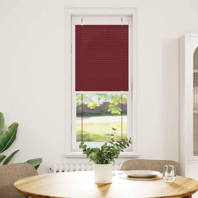 Berkfield Home Pleated Blind Bordeaux Red 40x150 cm Fabric Width 39.4 cm Polyester - image 1