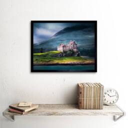 "Artery8 Duart Castle Scotland Isle Mull Home Decor 12x16"" Framed Art Print in Blue - Size: W12"" x H16""" - thumbnail 2