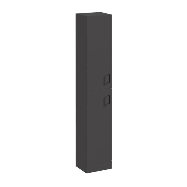 Balterley Bathroom 2 Door Tall Storage Unit Cabinet - 350 x 300mm, Dark Grey