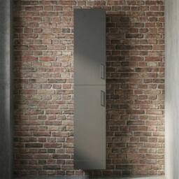 Balterley Bathroom 2 Door Tall Storage Unit Cabinet - 350 x 300mm, Dark Grey - thumbnail 3