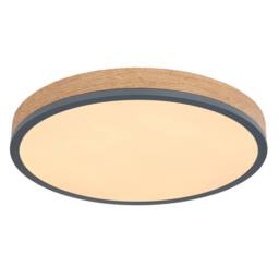 Netlighting Doro 45cm Flush Ceiling Light Graphite LED 3000K in Grey - thumbnail 1