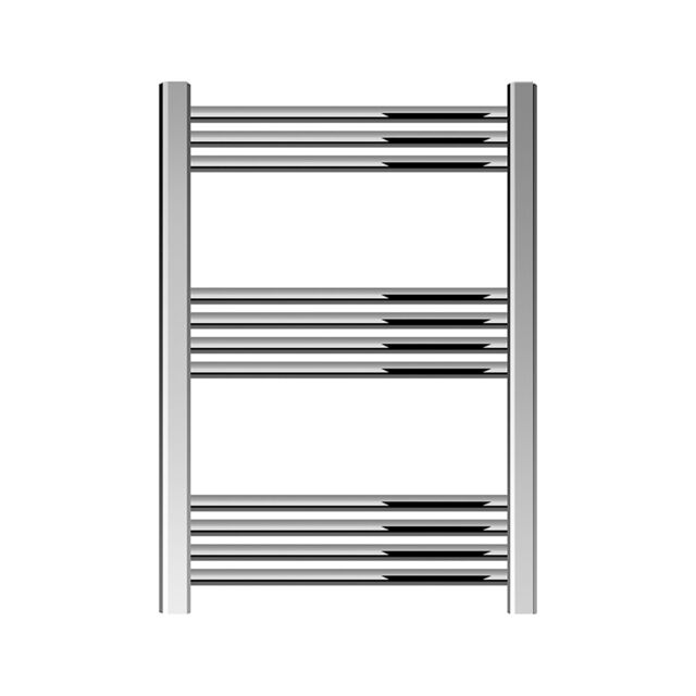 Balterley Straight Heated Towel Rail Radiator, 256W, 600 x 700mm, Chrome in Silver