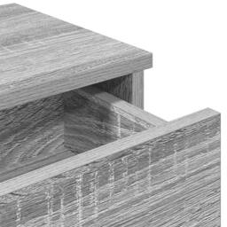 Berkfield Home Wall Shelf with Drawers Grey Sonoma 80x31x17 cm Engineered Wood - Size: 80 x 31 x 17 cm - thumbnail 8