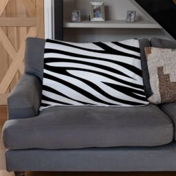 Benjamin Tate Design Print Of Zebra Stripes Blanket in Natural - Size: 120 cm x 150 cm - thumbnail 2