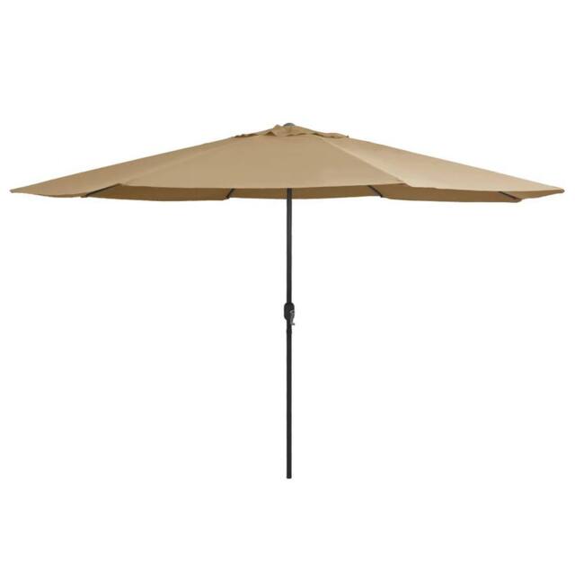 Berkfield Home Outdoor Parasol with Metal Pole 400 cm Taupe in Beige - image 1