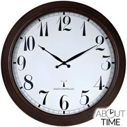 Primrose Outdoor Garden Wall Clock Perfect Time Radio Controlled 57.5cm in Brown - thumbnail 3