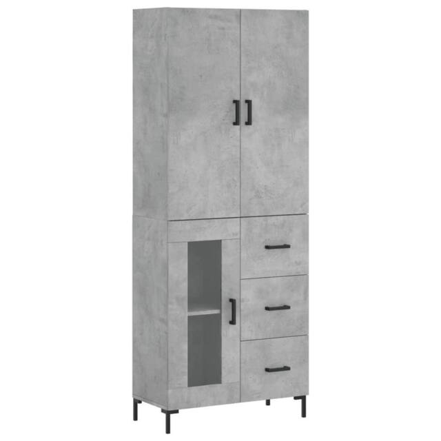 Berkfield Home Highboard Concrete Grey 69.5x34x180 cm Engineered Wood - image 1