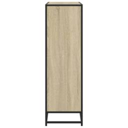 Berkfield Home Bookcase Sonoma Oak 97.5x33x107.5 cm Engineered Wood & Metal in Light Brown - thumbnail 5