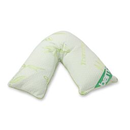 Snug City Memory Foam V Shape Pillow Orthopedic Maternity Support Soft Cover in Green - thumbnail 4