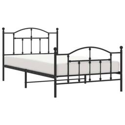 Berkfield Home Metal Bed Frame with Headboard & Footboard Black 100x200 cm - thumbnail 5