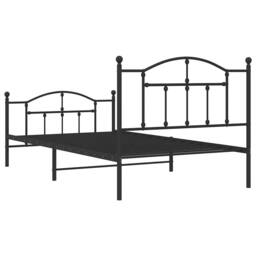 Berkfield Home Metal Bed Frame with Headboard & Footboard Black 100x200 cm - thumbnail 8