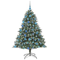 Berkfield Home Modern Artificial Christmas Tree with Stand Green 126 x 126 x 180 cm - thumbnail 4