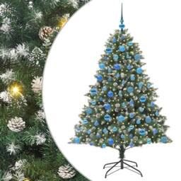 Berkfield Home Modern Artificial Christmas Tree with Stand Green 126 x 126 x 180 cm - thumbnail 3