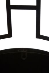 Orsina Jalal Metal Frame Round Wall Mirror in Black - thumbnail 4