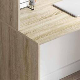 Berkfield Home Sonoma Oak Writing Desk Sonoma oak Particle board Standard in Brown - thumbnail 4