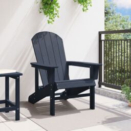 Berkfield Home Adirondack Chair Navy Blue 74x82x91 cm HDPE - Size: 74 x 82 x 91 cm - thumbnail 3