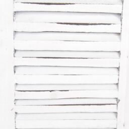 Primrose Antique Glass Garden Mirror with Wooden Outdoor Shutters 2ft 4in x 1ft 6in in Black - thumbnail 5