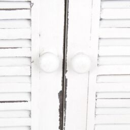 Primrose Antique Glass Garden Mirror with Wooden Outdoor Shutters 2ft 4in x 1ft 6in in Black - thumbnail 4
