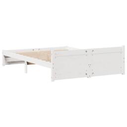 Berkfield Home Bed Frame without Mattress White 140x190 cm Solid Wood Pine - thumbnail 8