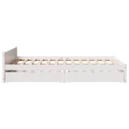 Berkfield Home Bed Frame without Mattress White 140x190 cm Solid Wood Pine - thumbnail 7