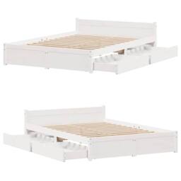Berkfield Home Bed Frame without Mattress White 140x190 cm Solid Wood Pine - thumbnail 9