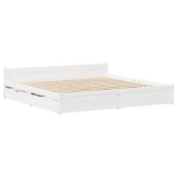 Berkfield Home Bed Frame without Mattress White 140x190 cm Solid Wood Pine - thumbnail 3