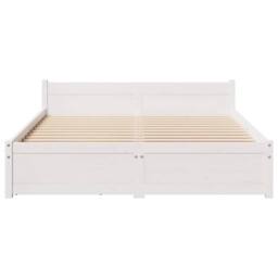 Berkfield Home Bed Frame without Mattress White 140x190 cm Solid Wood Pine - thumbnail 4