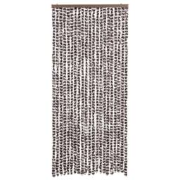 Berkfield Home Insect Curtain Brown & White 90x220 cm Chenille - thumbnail 1