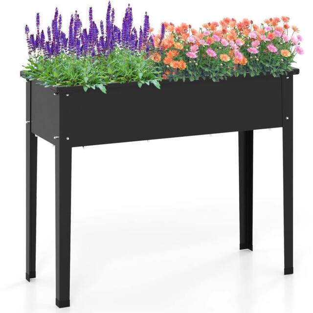 Kelvenix Raised Garden Bed Elevated Metal Planter in Black - Size: 100g - image 1