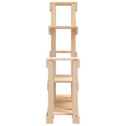 Berkfield Home Plant Stand 92x25x97 cm Solid Wood Pine in Natural - Size: 92 x 25 x 97 cm - thumbnail 6