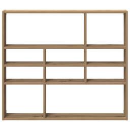 Berkfield Home Wall Shelf Artisan Oak 90x16x78 cm Engineered Wood in Brown - Size: 90 x 16 x 78 cm - thumbnail 4