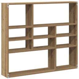 Berkfield Home Wall Shelf Artisan Oak 90x16x78 cm Engineered Wood in Brown - Size: 90 x 16 x 78 cm - thumbnail 6
