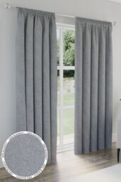 Enhanced Living 100% Blackout Pencil Pleat Thermal Energy Saving Curtains - Ideal for Living Rooms & Bedrooms - Size: 168 cm width x 229 cm drop