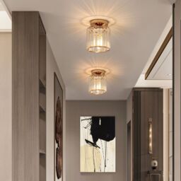 Pheashine Modern Gold Crystal Ceiling Light, E27, Bulb Not Included, 13cm - thumbnail 8
