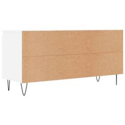 Berkfield Home TV Cabinet White 104x35x50 cm Engineered Wood - Size: 104 x 35 x 50 cm - thumbnail 8