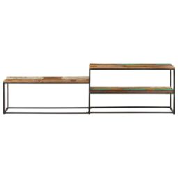 Berkfield Home TV Cabinet 180x30x50 cm Solid Reclaimed Wood in Brown - Size: 180 x 30 x 50 cm - thumbnail 2