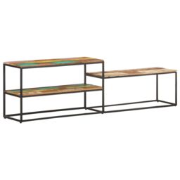 Berkfield Home TV Cabinet 180x30x50 cm Solid Reclaimed Wood in Brown - Size: 180 x 30 x 50 cm - thumbnail 4