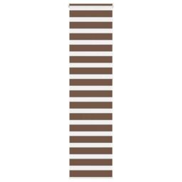 Berkfield Home Zebra Blind Brown 55x230 cm Fabric Width 50.9 cm Polyester