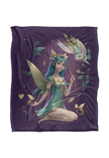 JQ Licensing James Piazza Fairy With Blue Hair Silky Touch Super Soft Throw Blanket 152 X 127 cm in White - image 1