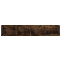 Berkfield Home CD Wall Shelf Smoked Oak 100x18x18 cm Engineered Wood in Brown - Size: 100 x 18 x 18 cm - thumbnail 4