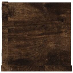 Berkfield Home CD Wall Shelf Smoked Oak 100x18x18 cm Engineered Wood in Brown - Size: 100 x 18 x 18 cm - thumbnail 5