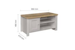 Birlea TV Unit Blue Oak Highgate Small Entertainment Navy Farmhouse Shabby Chic in Grey - thumbnail 8