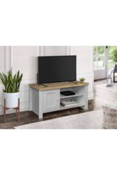 Birlea TV Unit Blue Oak Highgate Small Entertainment Navy Farmhouse Shabby Chic in Grey - thumbnail 1