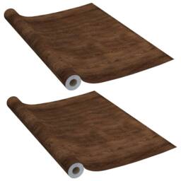 Berkfield Home Self-adhesive Door Films 2 pcs Dark Oak 210x90 cm PVC in Brown