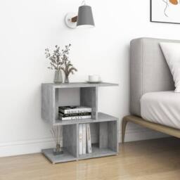 Berkfield Home Bedside Cabinet Concrete Grey 50x30x51.5 cm Engineered Wood - thumbnail 2